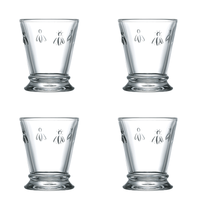 Bee Water Glasses Set of 4, 250ml