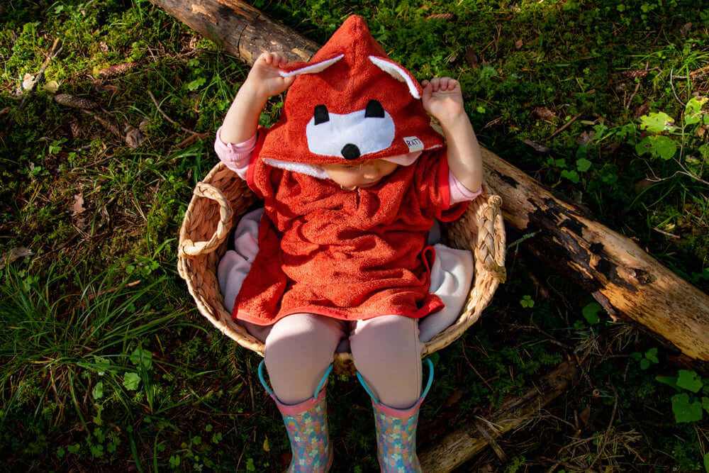 Short-Sleeve Poncho FOX - For TODDLERS