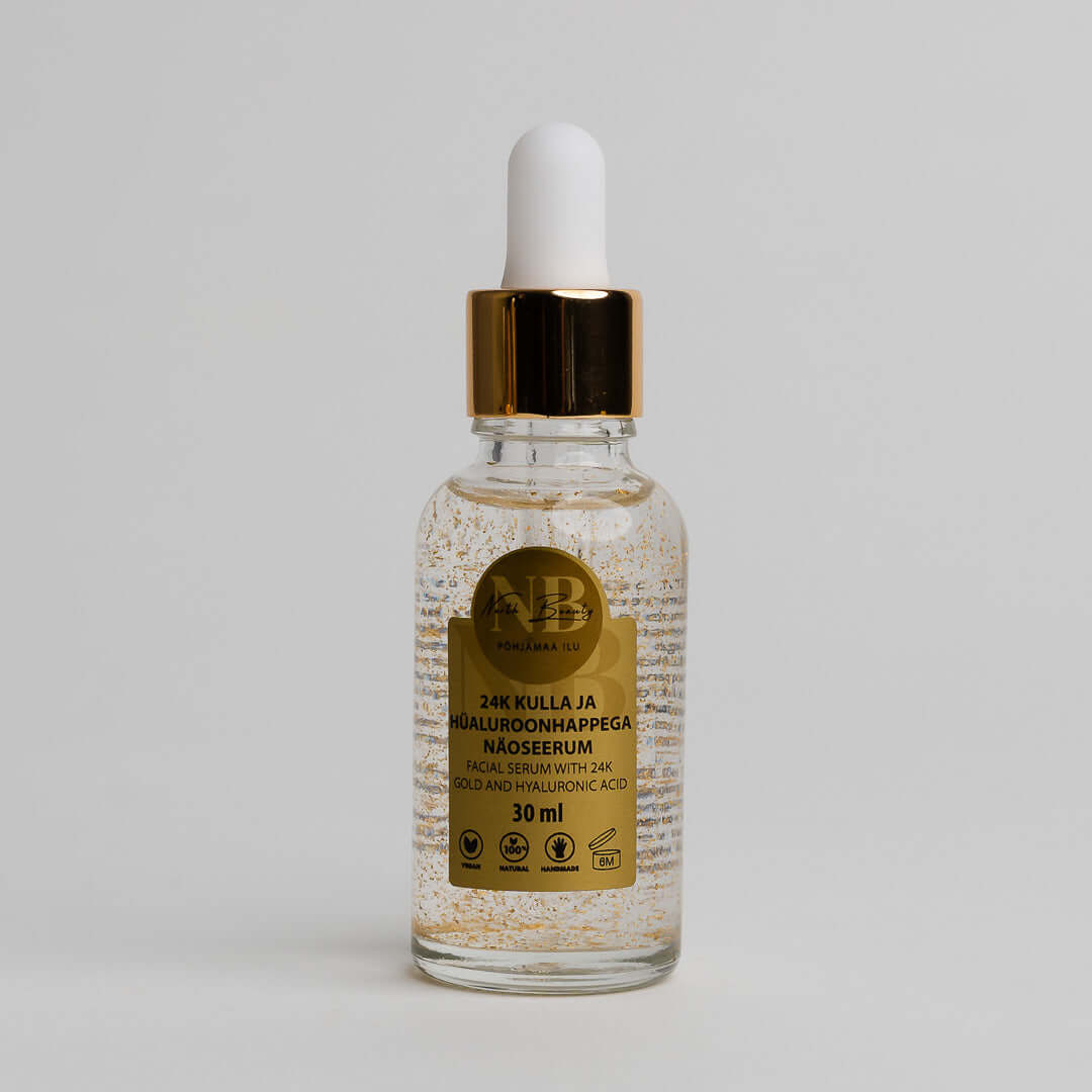 24K Gold and Hyaluronic Acid Face Serum, 30ml