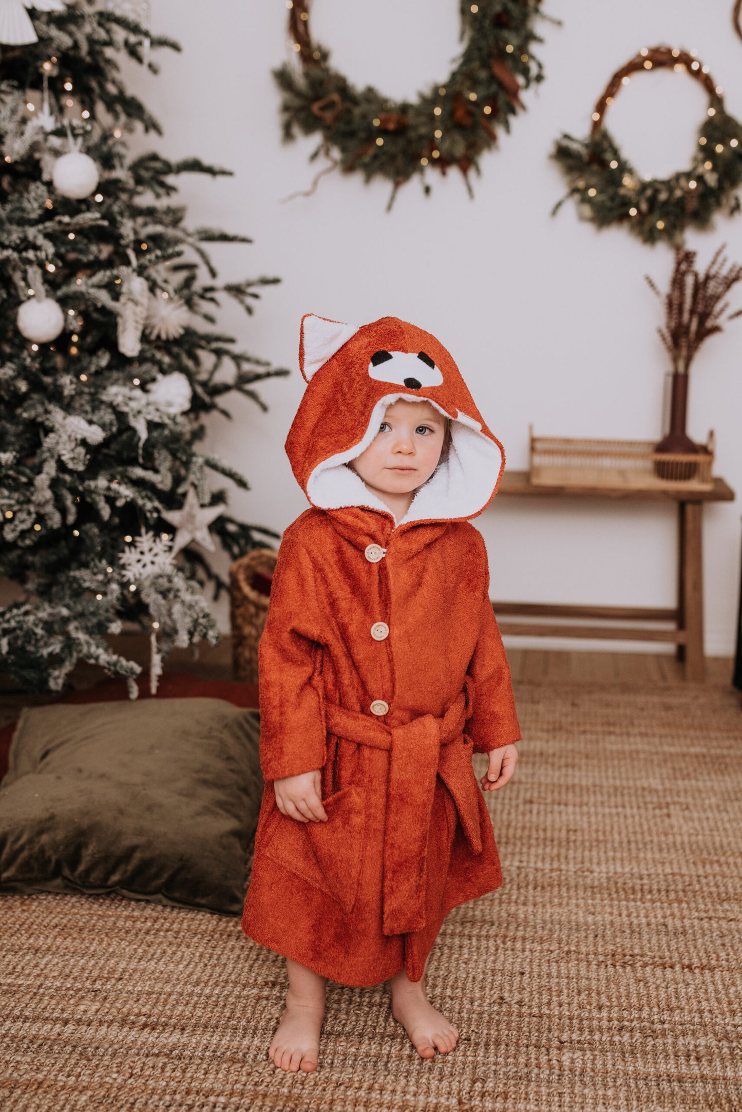 Bamboo Terry Bathrobe FOX - For TODDLERS (Size 82/86-116)