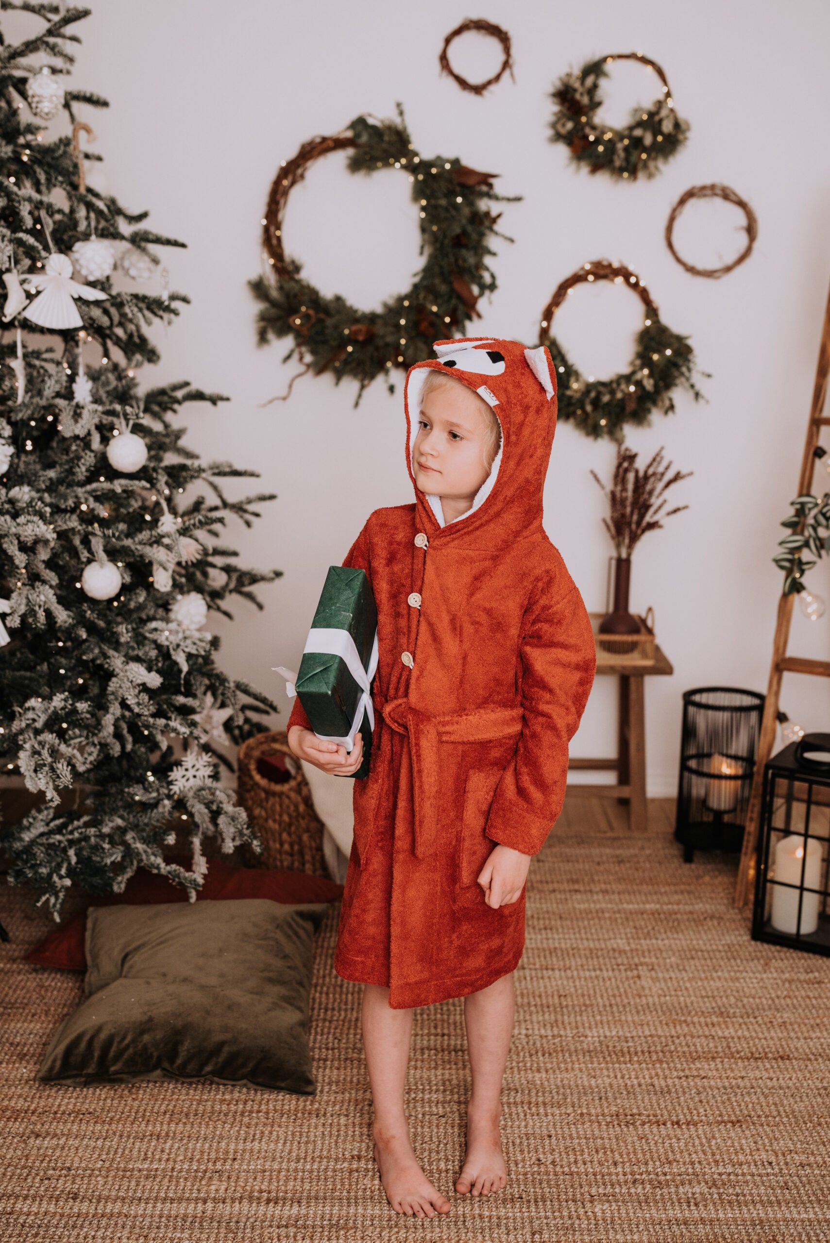 Bamboo Terry Bathrobe FOX – For KIDS (Size 122-150)