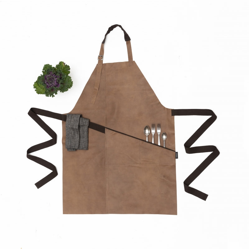 Leather Apron - Beige