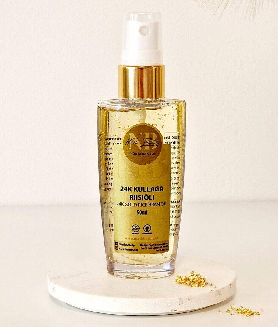 24K Gold Rice Oil, 50ml