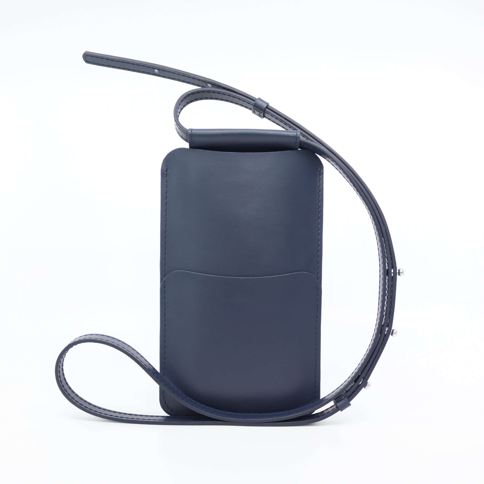 Leather Phone Bag - Navy